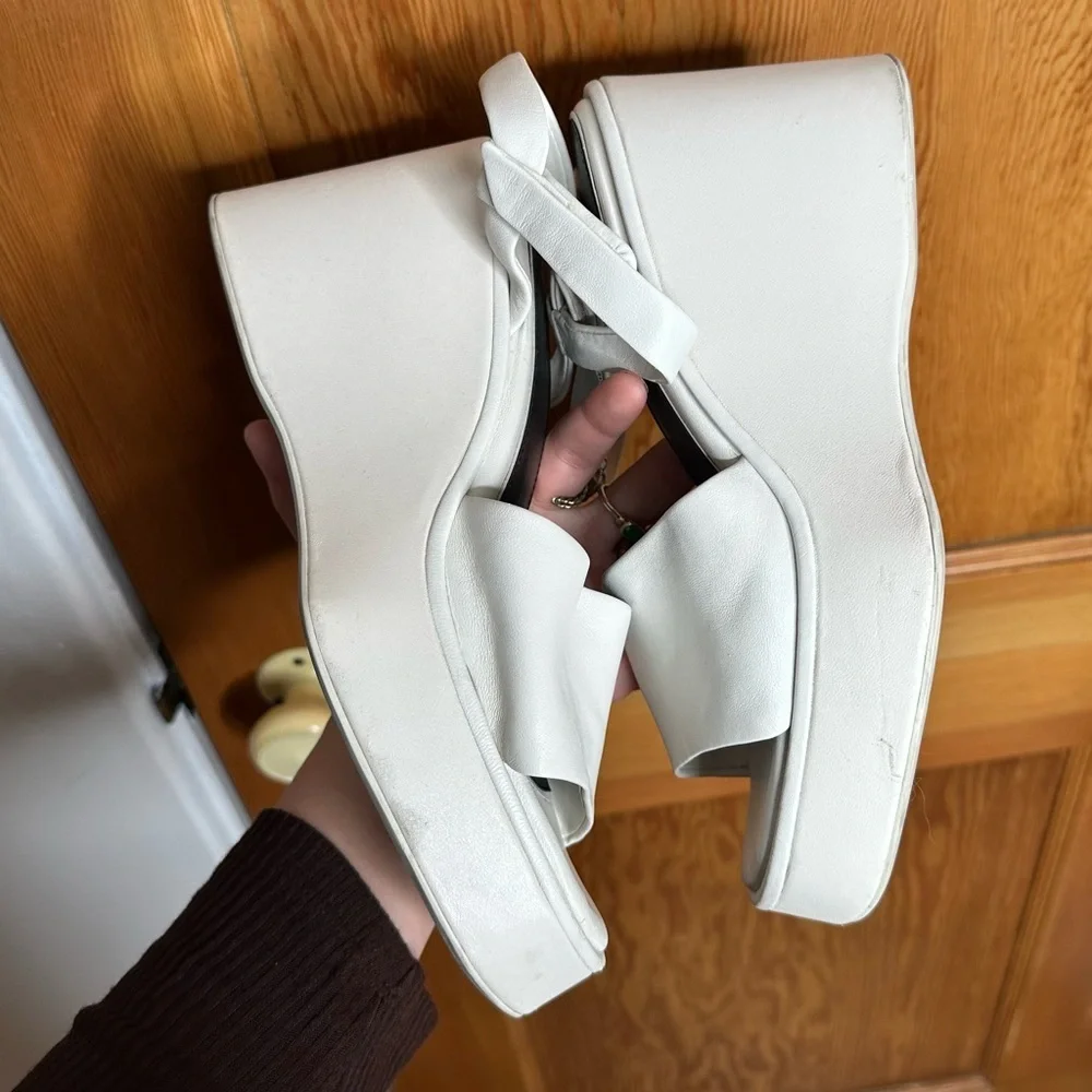 rag & bone byron leather wedge platform sandals